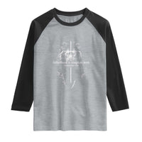 Christian Dad Lion of Judah Cross Spiritual Warrior Raglan Shirt Fatherhood Is Kingdom Work Proverbs 22:6 Religious Fathers Day