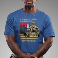 American Veteran T Shirt If You Haven't Risked Don't You Dare Disrespect It American Flag Bald Eagle - Wonder Print Shop