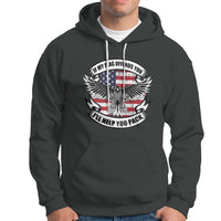 American Patriotic Hoodie If My Flag Offends You I'll Help You Pack American Flag Bald Eagle - Wonder Print Shop