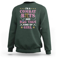 Female Veteran Sweatshirt I'm A Combat Boots And Dog Tags Kind Of Girl - Wonder Print Shop