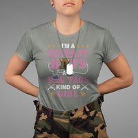 Female Veteran T Shirt I'm A Combat Boots And Dog Tags Kind Of Girl - Wonder Print Shop