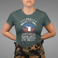 Female Veteran T Shirt I Don't Have An Inside Voice Just A Mouth With No Filter Women Lips - Wonder Print Shop