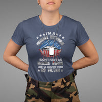 Female Veteran T Shirt I Don't Have An Inside Voice Just A Mouth With No Filter Women Lips - Wonder Print Shop