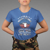 Female Veteran T Shirt I Don't Have An Inside Voice Just A Mouth With No Filter Women Lips - Wonder Print Shop