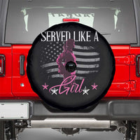Female Veteran Spare Tire Cover Served Like A Girl American Flag US Pride