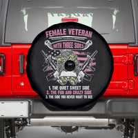 Female Veteran Spare Tire Cover With Three Sides But The Side You Never Want To See Army Messy Bun