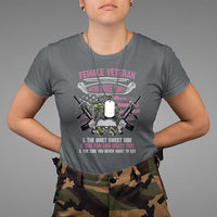 Female Veteran T Shirt With Three Sides But The Side You Never Want To See Army Messy Bun - Wonder Print Shop