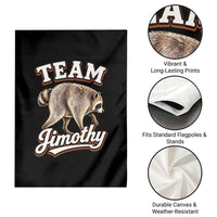 Team Jimothy Funny Viral Seattle Raccoon Legend Garden Flag Trash Panda Meme Vintage Sports Style Graphic