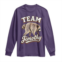 Team Jimothy Funny Viral Seattle Raccoon Legend Long Sleeve Shirt Trash Panda Meme Vintage Sports Style Graphic