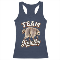 Team Jimothy Funny Viral Seattle Raccoon Legend Racerback Tank Top Trash Panda Meme Vintage Sports Style Graphic