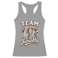 Team Jimothy Funny Viral Seattle Raccoon Legend Racerback Tank Top Trash Panda Meme Vintage Sports Style Graphic