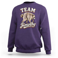 Team Jimothy Funny Viral Seattle Raccoon Legend Sweatshirt Trash Panda Meme Vintage Sports Style Graphic