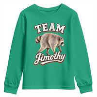 Team Jimothy Funny Viral Seattle Raccoon Legend Youth Sweatshirt Trash Panda Meme Vintage Sports Style Graphic