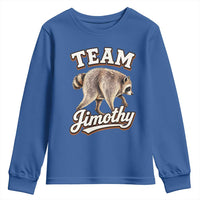Team Jimothy Funny Viral Seattle Raccoon Legend Youth Sweatshirt Trash Panda Meme Vintage Sports Style Graphic