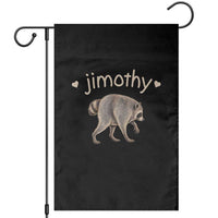 Cute Jimothy the Raccoon Heart Graphic Garden Flag Viral Seattle Trash Panda Meme