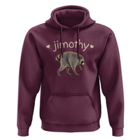 Cute Jimothy the Raccoon Heart Graphic Hoodie Viral Seattle Trash Panda Meme