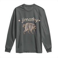 Cute Jimothy the Raccoon Heart Graphic Long Sleeve Shirt Viral Seattle Trash Panda Meme
