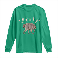 Cute Jimothy the Raccoon Heart Graphic Long Sleeve Shirt Viral Seattle Trash Panda Meme