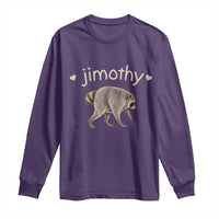 Cute Jimothy the Raccoon Heart Graphic Long Sleeve Shirt Viral Seattle Trash Panda Meme