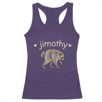 Cute Jimothy the Raccoon Heart Graphic Racerback Tank Top Viral Seattle Trash Panda Meme