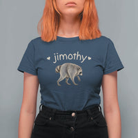 Cute Jimothy the Raccoon Heart Graphic T Shirt For Women Viral Seattle Trash Panda Meme