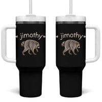 Cute Jimothy the Raccoon Heart Graphic Tumbler With Handle Viral Seattle Trash Panda Meme