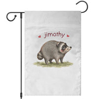 Cute Watercolor Viral Jimothy the Raccoon Garden Flag Viral Seattle Trash Panda Meme