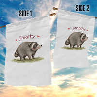Cute Watercolor Viral Jimothy the Raccoon Garden Flag Viral Seattle Trash Panda Meme