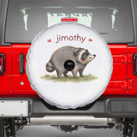 Cute Watercolor Viral Jimothy the Raccoon Spare Tire Cover Viral Seattle Trash Panda Meme