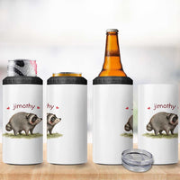 Cute Watercolor Viral Jimothy the Raccoon 4 in 1 Can Cooler Tumbler Viral Seattle Trash Panda Meme