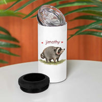 Cute Watercolor Viral Jimothy the Raccoon 4 in 1 Can Cooler Tumbler Viral Seattle Trash Panda Meme