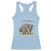 Cute Watercolor Viral Jimothy the Raccoon Racerback Tank Top Viral Seattle Trash Panda Meme