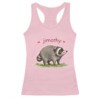Cute Watercolor Viral Jimothy the Raccoon Racerback Tank Top Viral Seattle Trash Panda Meme