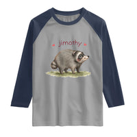 Cute Watercolor Viral Jimothy the Raccoon Raglan Shirt Viral Seattle Trash Panda Meme