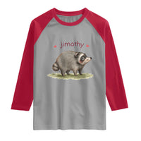 Cute Watercolor Viral Jimothy the Raccoon Raglan Shirt Viral Seattle Trash Panda Meme