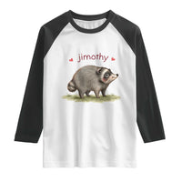 Cute Watercolor Viral Jimothy the Raccoon Raglan Shirt Viral Seattle Trash Panda Meme