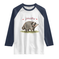 Cute Watercolor Viral Jimothy the Raccoon Raglan Shirt Viral Seattle Trash Panda Meme