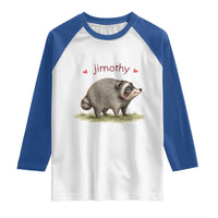 Cute Watercolor Viral Jimothy the Raccoon Raglan Shirt Viral Seattle Trash Panda Meme