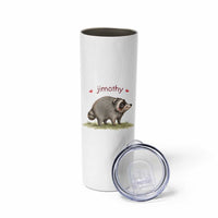 Cute Watercolor Viral Jimothy the Raccoon Skinny Tumbler Viral Seattle Trash Panda Meme