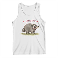 Cute Watercolor Viral Jimothy the Raccoon Tank Top Viral Seattle Trash Panda Meme