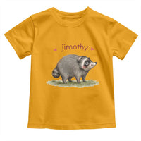 Cute Watercolor Viral Jimothy the Raccoon Toddler T Shirt Viral Seattle Trash Panda Meme