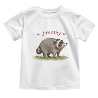 Cute Watercolor Viral Jimothy the Raccoon Toddler T Shirt Viral Seattle Trash Panda Meme