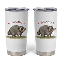 Cute Watercolor Viral Jimothy the Raccoon Tumbler Cup Viral Seattle Trash Panda Meme