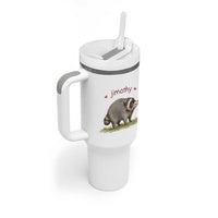 Cute Watercolor Viral Jimothy the Raccoon Tumbler With Handle Viral Seattle Trash Panda Meme