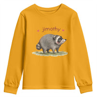 Cute Watercolor Viral Jimothy the Raccoon Youth Sweatshirt Viral Seattle Trash Panda Meme