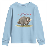 Cute Watercolor Viral Jimothy the Raccoon Youth Sweatshirt Viral Seattle Trash Panda Meme