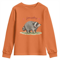 Cute Watercolor Viral Jimothy the Raccoon Youth Sweatshirt Viral Seattle Trash Panda Meme