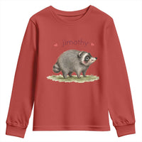 Cute Watercolor Viral Jimothy the Raccoon Youth Sweatshirt Viral Seattle Trash Panda Meme