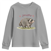 Cute Watercolor Viral Jimothy the Raccoon Youth Sweatshirt Viral Seattle Trash Panda Meme
