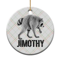 Viral Seattle Jimothy the Raccoon Ceramic Ornament Vintage Trash Panda Meme Graphic